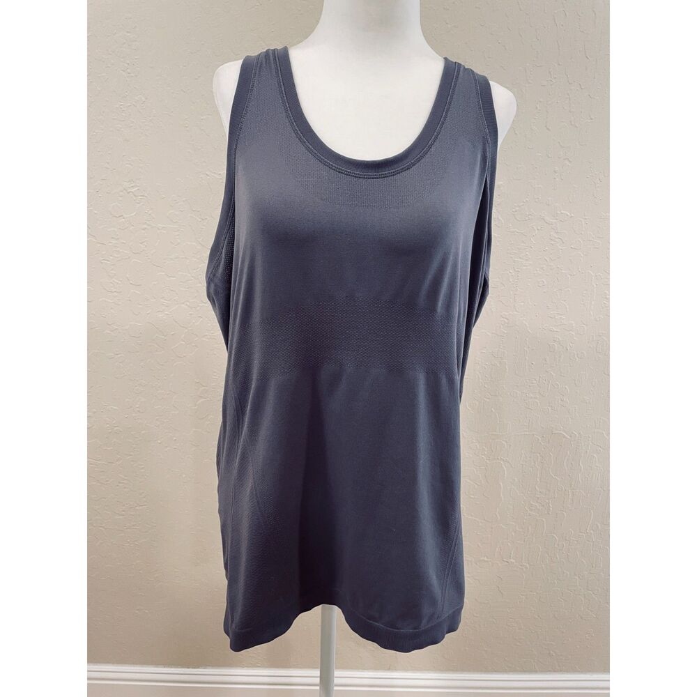 ~ Athleta 1X Momentum Purple Seamless Tank Racerback, removable cups, stretch! - Picture 13 of 13
